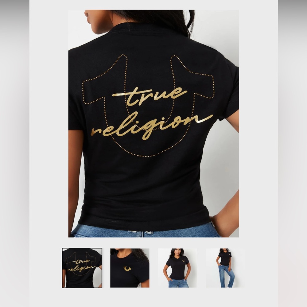 True Religion Crew Classic HS Crew Tee Jet Black